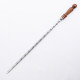 Stainless skewer 670*12*3 mm with wooden handle в Казани