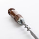 Stainless skewer 670*12*3 mm with wooden handle в Казани