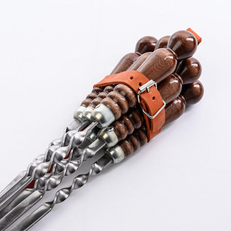 A set of skewers 670*12*3 mm in a leather quiver в Казани