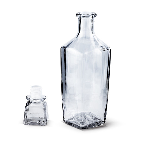 Бутылка (штоф) "Элегант" стеклянная 0,5 литра с пробкой  в Казани