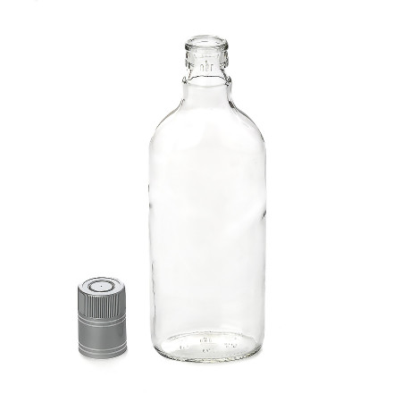Бутылка "Фляжка" 0,5 литра с пробкой гуала в Казани